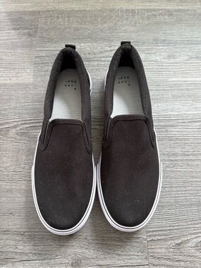 A New Day Black Canvas Slip-On Women’s  Loafers. Size 9
NWOT